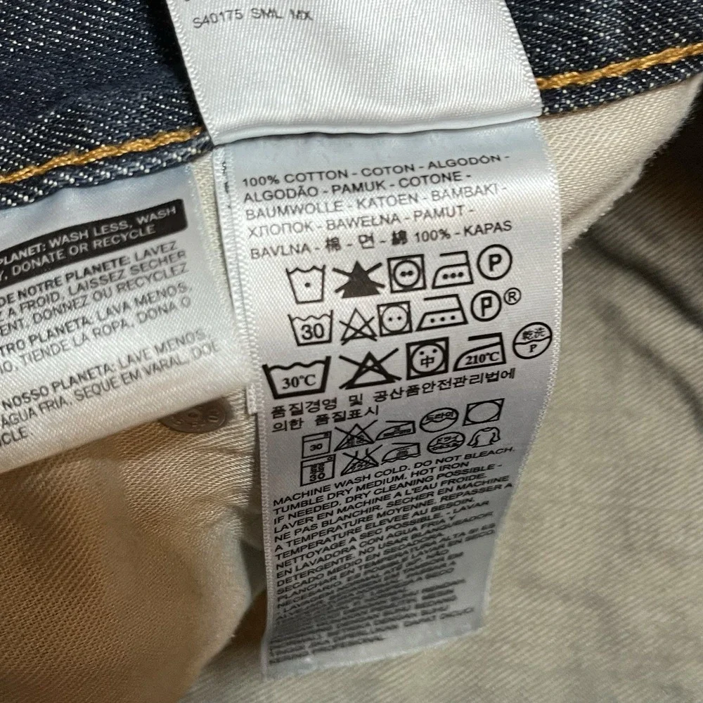 Levis Jeans Mens 38x36 559 Blue Dark Wash Whiskering Relaxed Straight Denim Work